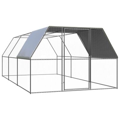 vidaXL Outdoor-Hühnerkäfig 3x6x2 m Verzinkter Stahl