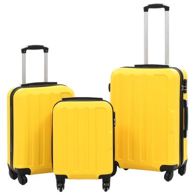 vidaXL Hartschalen-Trolley-Set 3 Stk. Gelb ABS