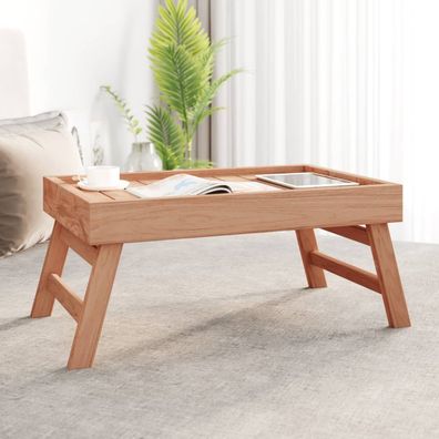 vidaXL Klapptablett 55x35x25 cm Massivholz Teak