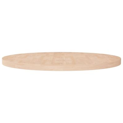 vidaXL Runde Tischplatte Ø90x4 cm Unbehandeltes Massivholz Eiche