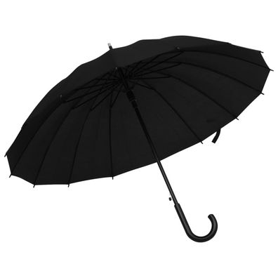 vidaXL Regenschirm Automatisch Schwarz 105cm