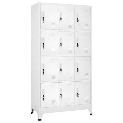 vidaXL Schließfachschrank mit 12 Fächern 90x45x180 cm