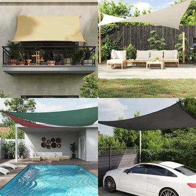 vidaXL Sonnensegel Oxford-Gewebe Rechteckig 5x8 m Creme