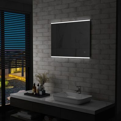 vidaXL LED-Badspiegel mit Berührungssensor 80x60 cm