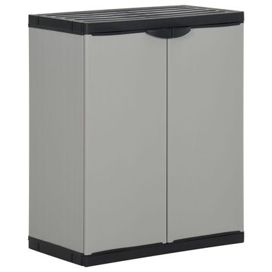 vidaXL Mülltonnenbox Grau und Schwarz 68x40x85 cm PP