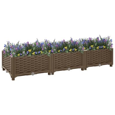 vidaXL Hochbeet 120x40x23 cm Polypropylen