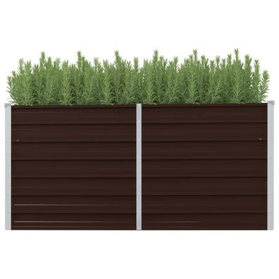 vidaXL Garten-Hochbeet Braun 160 x 40 x 77 cm Verzinkter Stahl