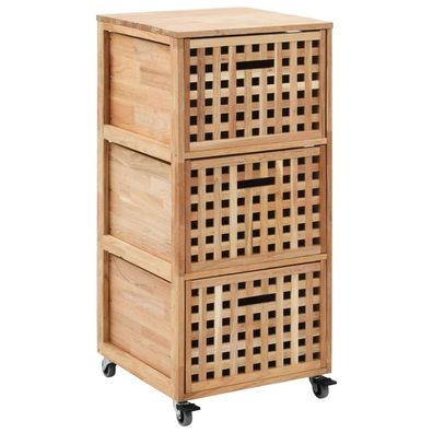 vidaXL Badschrank 41x41x91 cm Massivholz Walnuss