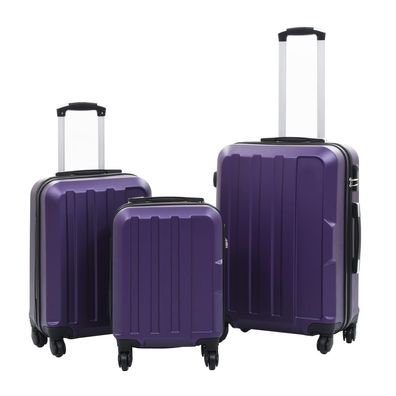 vidaXL Hartschalen-Trolley-Set 3 Stk. Lila ABS