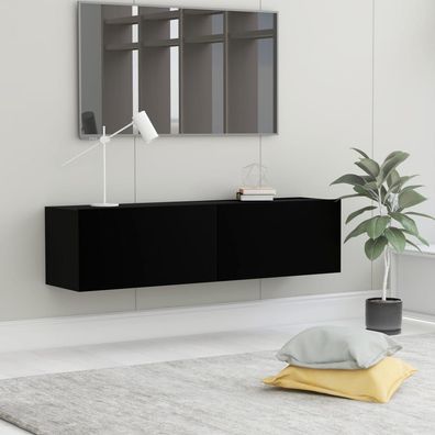 vidaXL TV-Schrank Schwarz 120x30x30 cm Holzwerkstoff