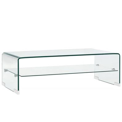 vidaXL Couchtisch Transparent 98×45×31 cm Hartglas