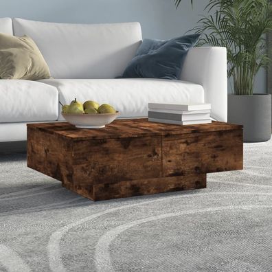 vidaXL Couchtisch Räuchereiche 90x60x31 cm Holzwerkstoff