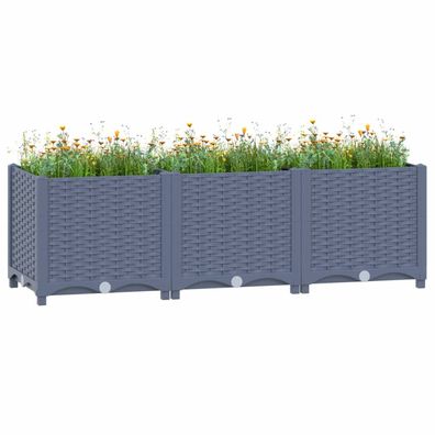 vidaXL Hochbeet 120x40x38 cm Polypropylen