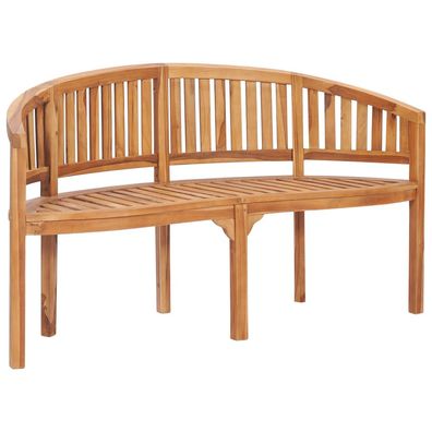 vidaXL Bananenbank 151 cm Massivholz Teak