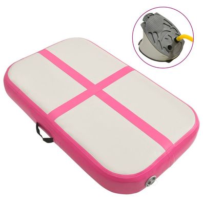 vidaXL Aufblasbare Gymnastikmatte mit Pumpe 60x100x15 cm PVC Rosa