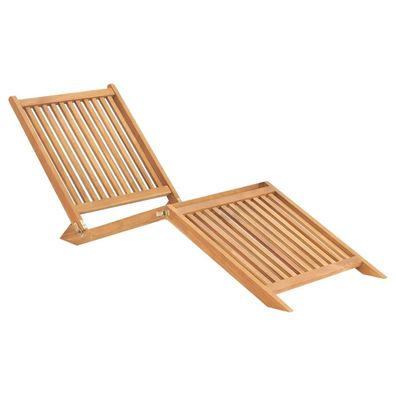 vidaXL Sonnenliege Massivholz Teak