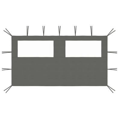 vidaXL Pavillon-Seitenwand mit Fenstern 4x2 m Anthrazit
