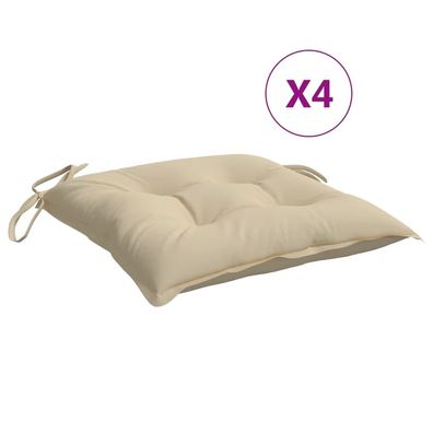 vidaXL Palettenkissen 4 Stk. Beige 50x50x7 cm Oxford-Gewebe