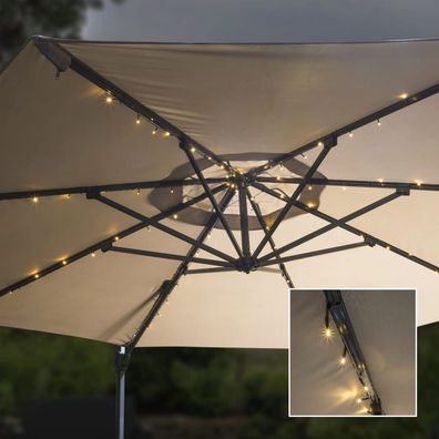 HI Sonnenschirm-Lichterkette LED 130 cm