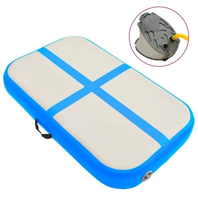 vidaXL Aufblasbare Gymnastikmatte mit Pumpe 60x100x10 cm PVC Blau