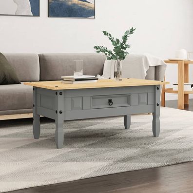 vidaXL Couchtisch Mexiko-Stil Kiefernholz Grau 100x55x44 cm