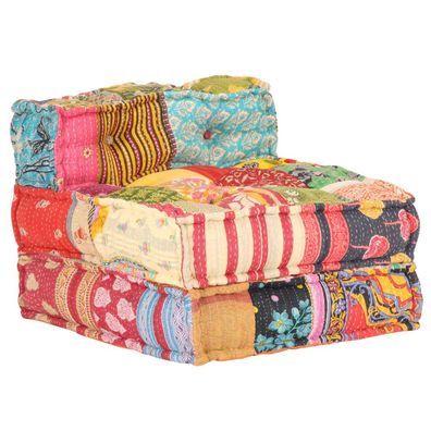 vidaXL Modularer Pouf Patchwork Stoff