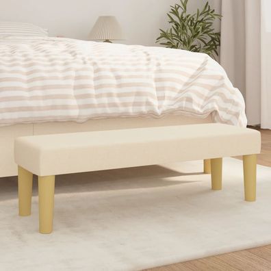 vidaXL Sitzbank Creme 100x30x30 cm Stoff