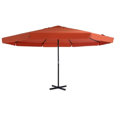 vidaXL Sonnenschirm mit Aluminium-Mast 500 cm Terracotta