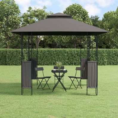 vidaXL Pavillon mit Dach Anthrazit 300x300x270 cm Stahl