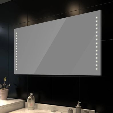 vidaXL Badspiegel mit LED-Leuchten 100×60 cm