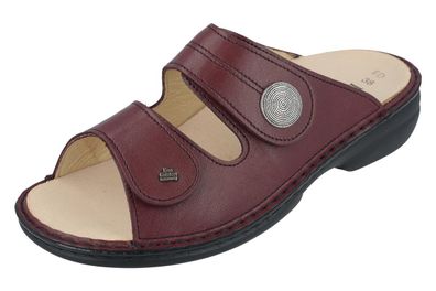 FINN Comfort Sansibar Damen Pantolette rot bordo Nube Glattleder