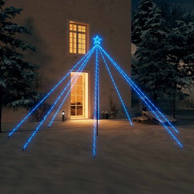 vidaXL LED Weihnachtsbaum Indoor Outdoor 576 LEDs Blau 3,6 m
