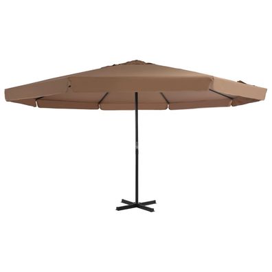 vidaXL Sonnenschirm mit Aluminium-Mast 500 cm Taupe