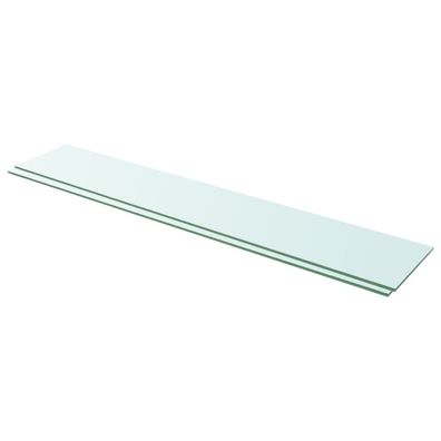 vidaXL Regalböden 2 Stk. Glas Transparent 110x20 cm