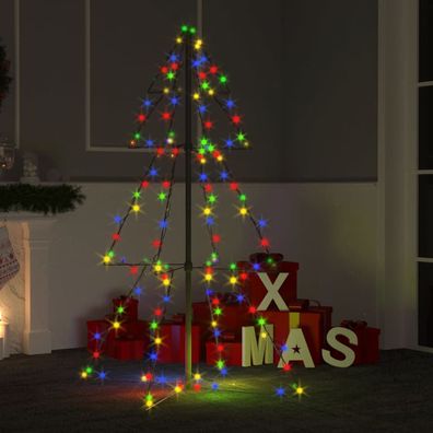 vidaXL Weihnachtsbaum in Kegelform 160 LEDs Indoor & Outdoor 78x120 cm