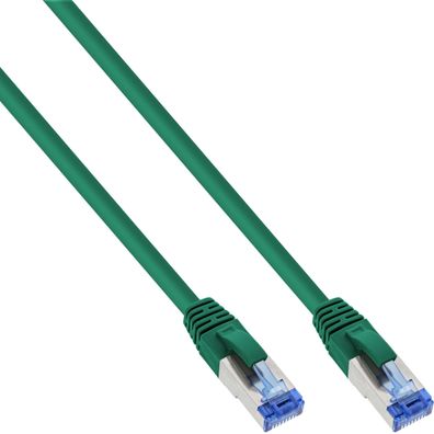 InLine Patchkabel - S/ FTP (PiMf) - Cat.6A - halogenfrei - grün - 5m