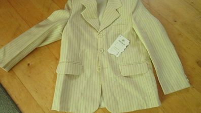 NEU BEIGE/ Nadelstreifen FESTL. JACKE IN GR.134 Neuware