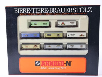 Arnold N 0158 Wagenset 8-tlg. Jahres-Sonderzug 1988 "Biere / Brauerstolz"