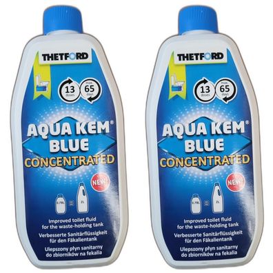 27,98EUR/1l 2 x Thetford Aqua Kem Blue Konzentrat Sanitärzusatz 780ml