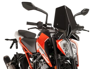 Windschild Puig New Generation Sport schwarz für KTM Duke 125, 200, 390 17-