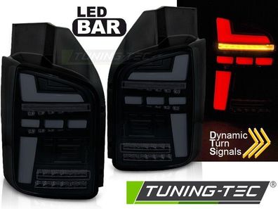 VW T6.1 LED Lightbar Rückleuchten Schwarz SEQ Blinker, Lauflicht, Twin D. 2020-