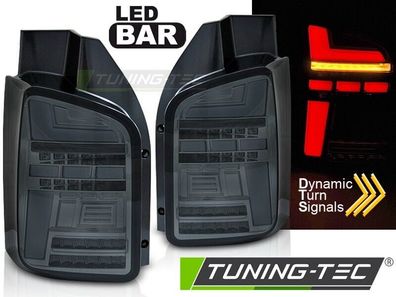 VW T6.1 LED Lightbar Rückleuchten Grau-Smoke SEQ Blinker, Lauflicht, Twin D. 2020-