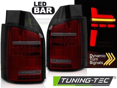 VW T6.1 LED Lightbar Rückleuchten Rot-Smoke SEQ Blinker, Lauflicht, Twin D. 2020-