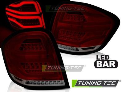 Mercedes W164 ML M-Klasse Voll LED Lightbar Rückleuchten, Rot-Smoke, 2009-2011