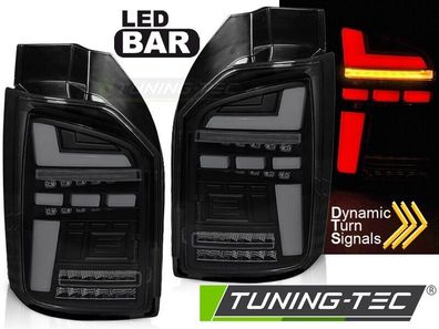 VW T6.1 LED Lightbar Rückleuchten Schwarz Smoke SEQ Blinker, Lauflicht, Heck 2020-