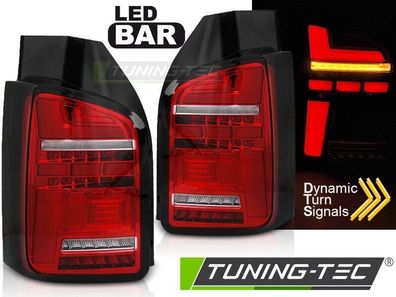 VW T6.1 LED Lightbar Rückleuchten Rot-Klar SEQ Blinker, Lauflicht, Twin D. 2020-