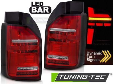 VW T6.1 LED Lightbar Rückleuchten Rot-Klar SEQ Blinker, Lauflicht, Heckk. 2020-