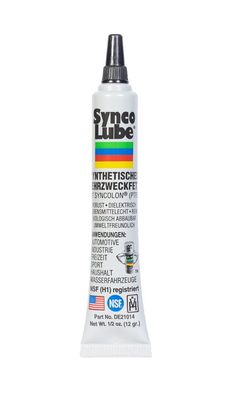 Synco Lube Synthetisches Mehrzweckfett (NLGI 2) mit Syncolon (PTFE) 12g Tube