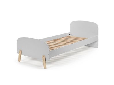 Einzelbett Kiddy MDF Hellgrau 90x200 cm