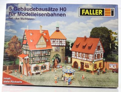 Faller H0 Gebäude-Bausatz-Set 5-tlg. "Am Marktplatz"
